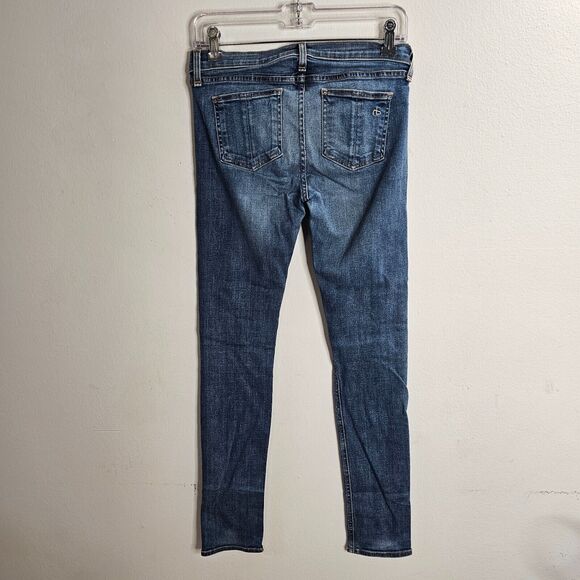 Rag & Bone Brimfield Medium Wash Low Rise Skinny Jeans Intentional Fading 27 - Picture 3 of 7